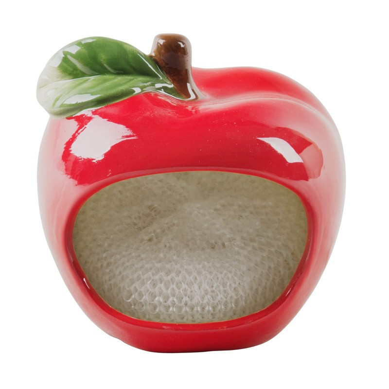 Dish Sponge Holder, Red Apple Scrubby by Home Essentials &