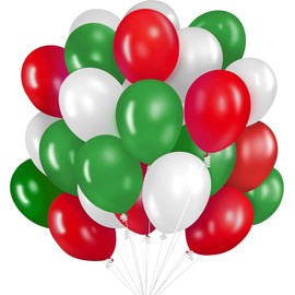 Christmas balloons 60pcs Christmas Decoration Red Green and White Latex balloons 12 inch for christmas New Year Decoration Supplies