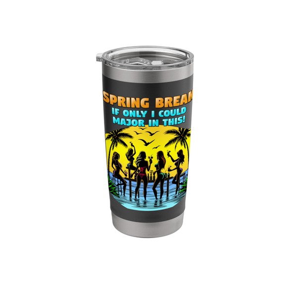 Spring Break Bikini Girl Graphic Matching Beach Wear Women Stainless