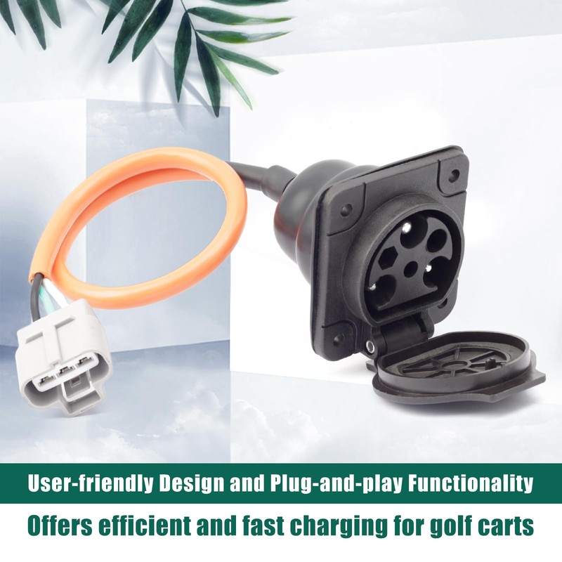 YUXIVCNE ST-031016-PZ Electric Golf Cart Charger Receptacles Head Replacement for