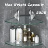 Corner Glass Shower Caddy 2 Pack 8MM-Thick Tempered Glass Shelf