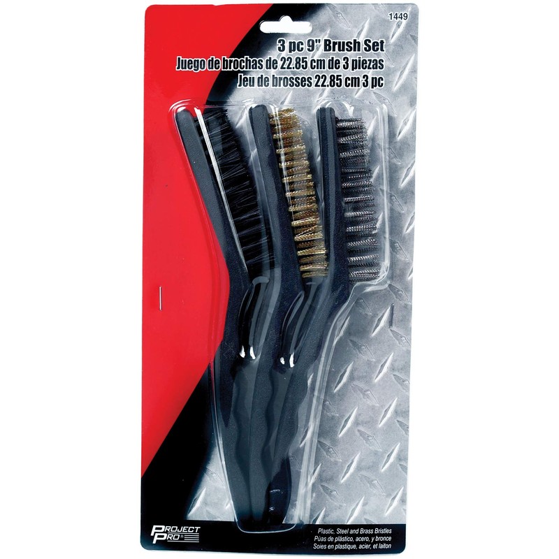 Performance Tool 1449 9" Brush Set Plastic, 3 Piece