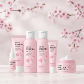 Set Skincare Japan Sakura Piel Radiante Joven Y Suave                                                                                                 