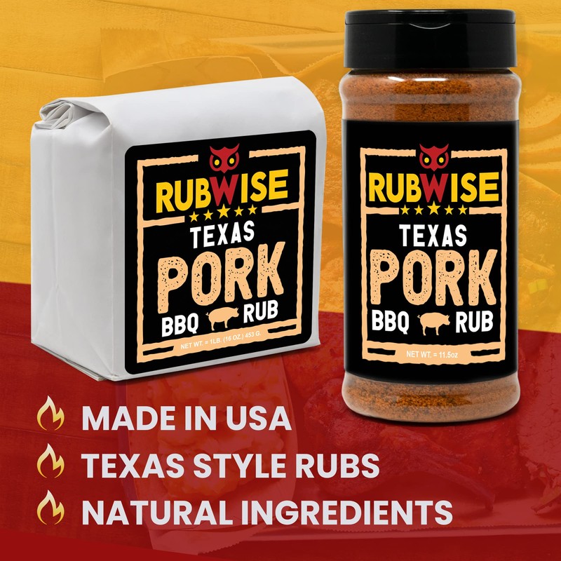 RubWise Texas Style BBQ Pork Rub (1lb) No MSG |
