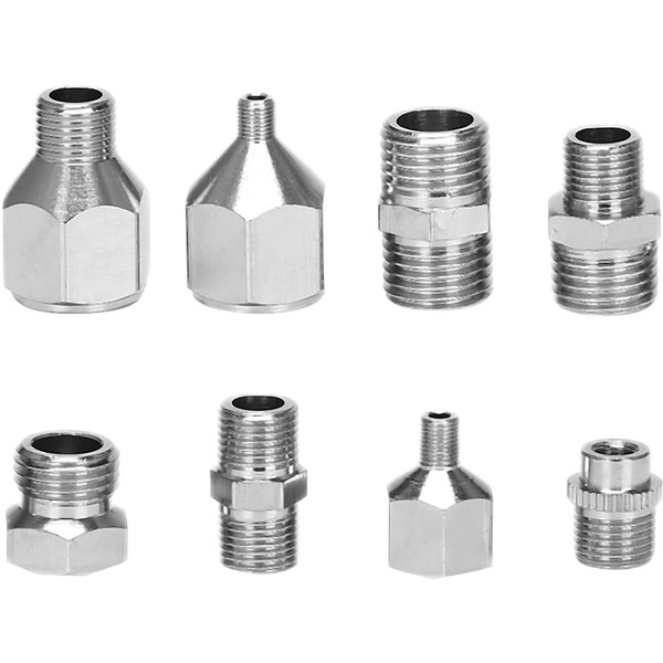 Magicrose 8 Pieces Airbrush Flexible Adapter Fitting Connector Set Airbrush