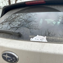 Bongo Cat Cute Car Stickers, 5"x2" Funny Cat Meme, Cat Car Stickers, Fun Car Stickers, Cat Bumper Sticker, Fun Car Stickers, Sticker Cat Face, Small Cat Decal