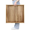 Gurfuy Square Ottoman Table Tray 24" - Rustic Wooden Serving