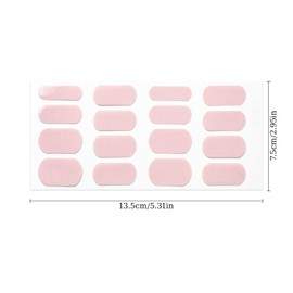 AYNKH 32Pcs Semi Ausgehärtete Gel Nagelstreifen Solid Cream Pink, Gel Nagel Wraps, Aufkleber, Nägel Kunst Design Zubehör