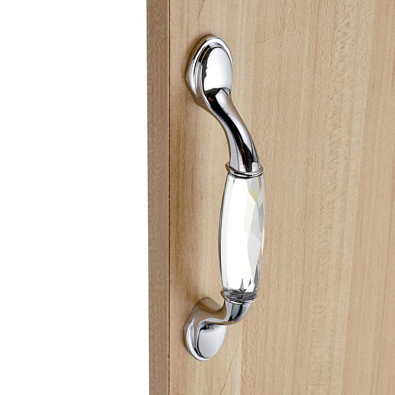 IGNPION 2pcs Crystal Drawer Handles Drawer Wardrobe Kitchen Door Knob