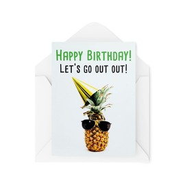 Funny Birthday Cards | Let's Go Out | Fun Cards for Him | Fun Cards for Her | Best Friends Mates Fun Card Adulting Cards Cute | CBH377