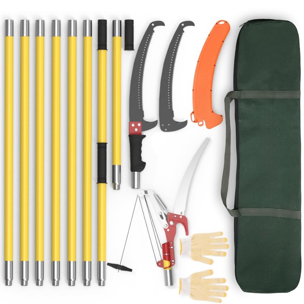 LETYANGER Pole Saws for Tree Trimming, 7.3-27 ft Extendable Tree