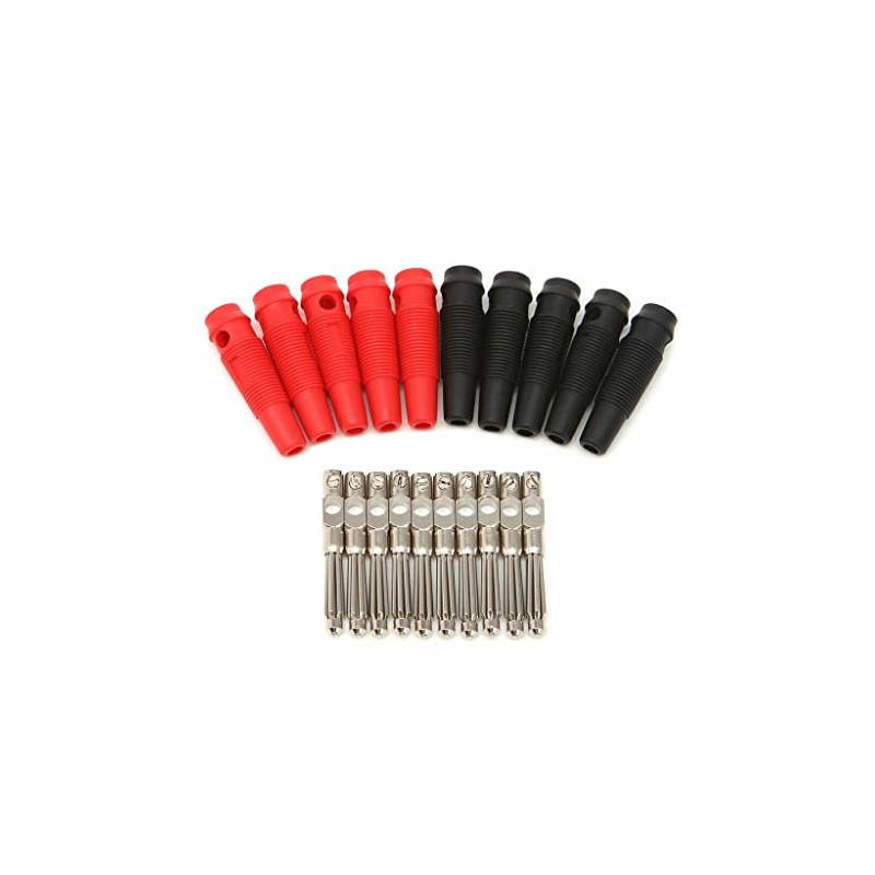 Banana Plugs with Cross Hole 4 mm Pack of 10