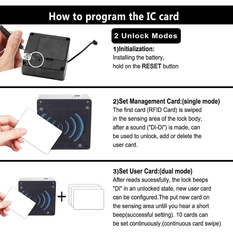 RFID Electronic Cabinet Lock, Smart NFC Drawer Locks, Hidden Card