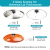 4 Pcs Universal Pot Lid Knobs with 3 Sizes Screws,Pot