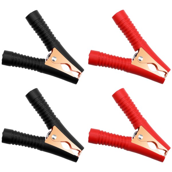 4Pcs 100A Insulated Alligator Clips Heavy Duty Battery Alligator Clamps