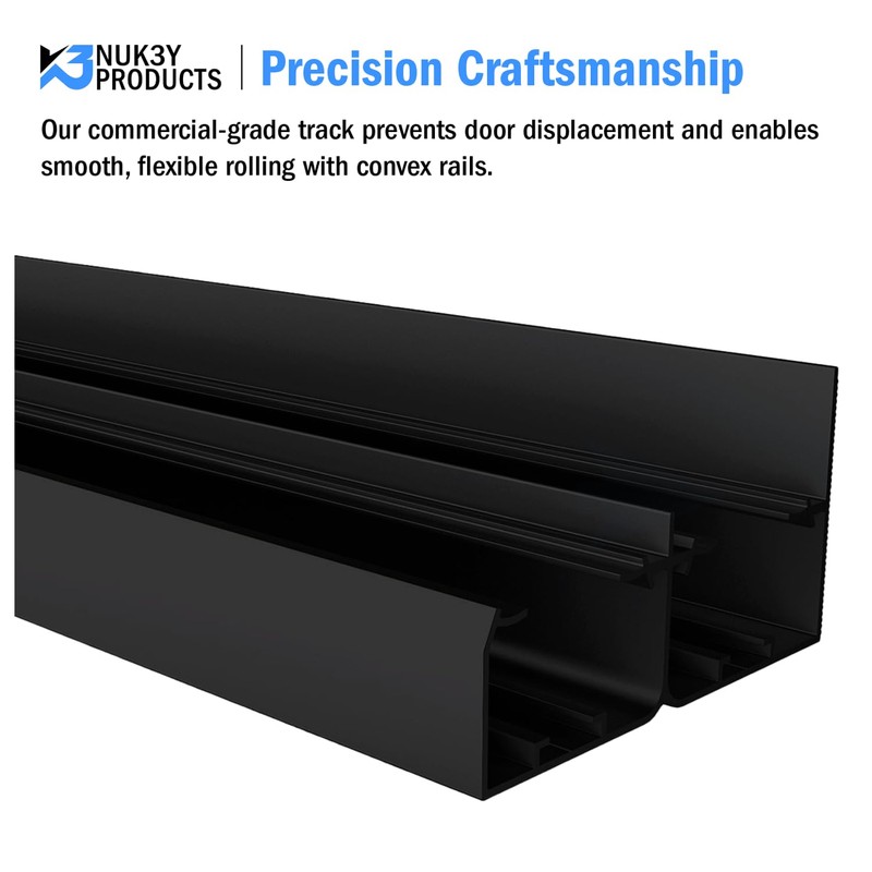 Nuk3y Bypass Sliding Door Hardware Soft Close with Finger Pulls