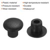 MECCANIXITY 300pcs Plastic Hole Plugs, 5mm (3/16 Inch) Black Screw
