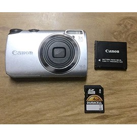 Canon Powershot A3300 IS 16 MP Digital Camera with 5x Optical Zoom (Silver) (Renewed)