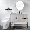 PARLOS Waterfall Widespread Two-Handle Bathroom Faucet with Metal Pop Up