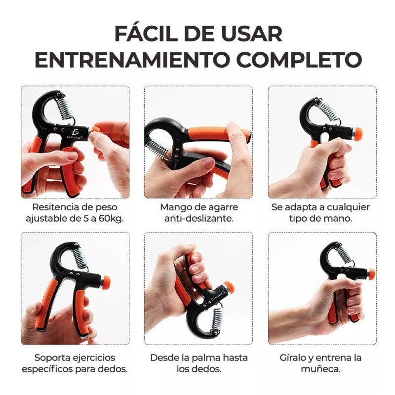 EGTMA Dos Pinzas Para Mano Ejercicios Con Presión Ajustable Kit