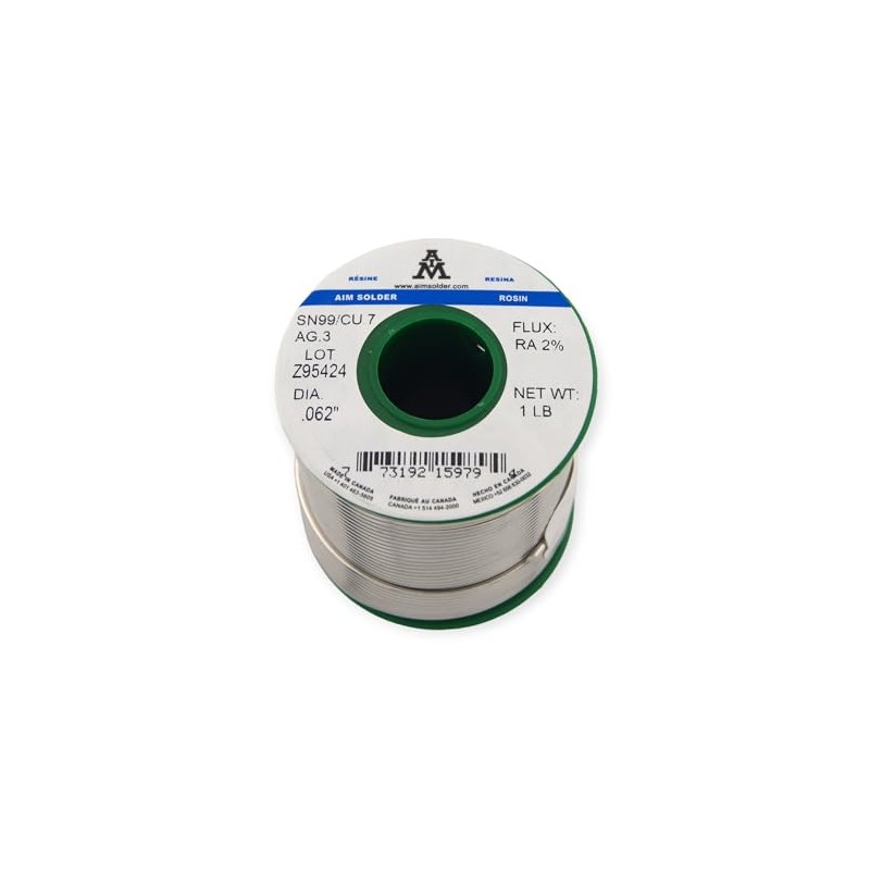 AIM Solder LeadFree Rosin Core Solder Wire Sn99 Ag0.3 Cu0.7