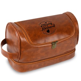 Gifts for Men Valentine,Gifts for Him,Mens Wash Bag Leather,Mens Toiletry Bags for Traveling,Groomsmen Gifts,Gifts for Boyfriends Husband Father,Birthday Fathers Day Anniversarygifts (Husband)