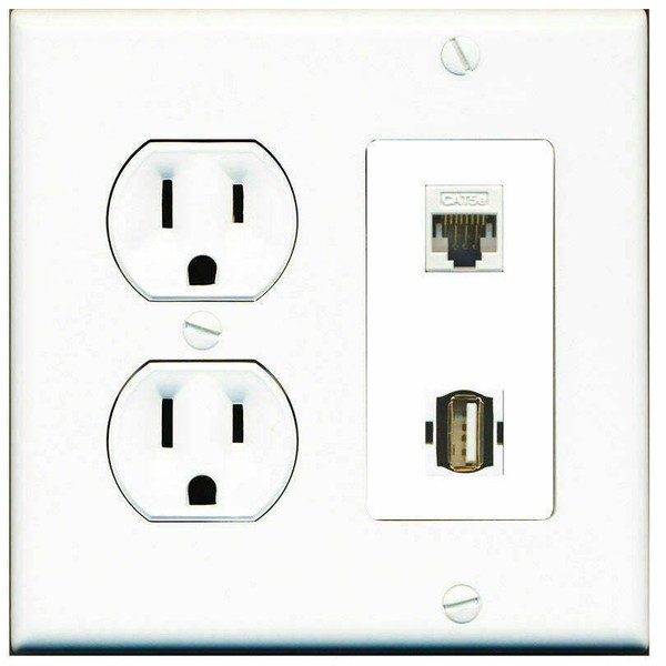 Wallplate City [ 2 GANG ] 15 Amp Round Power
