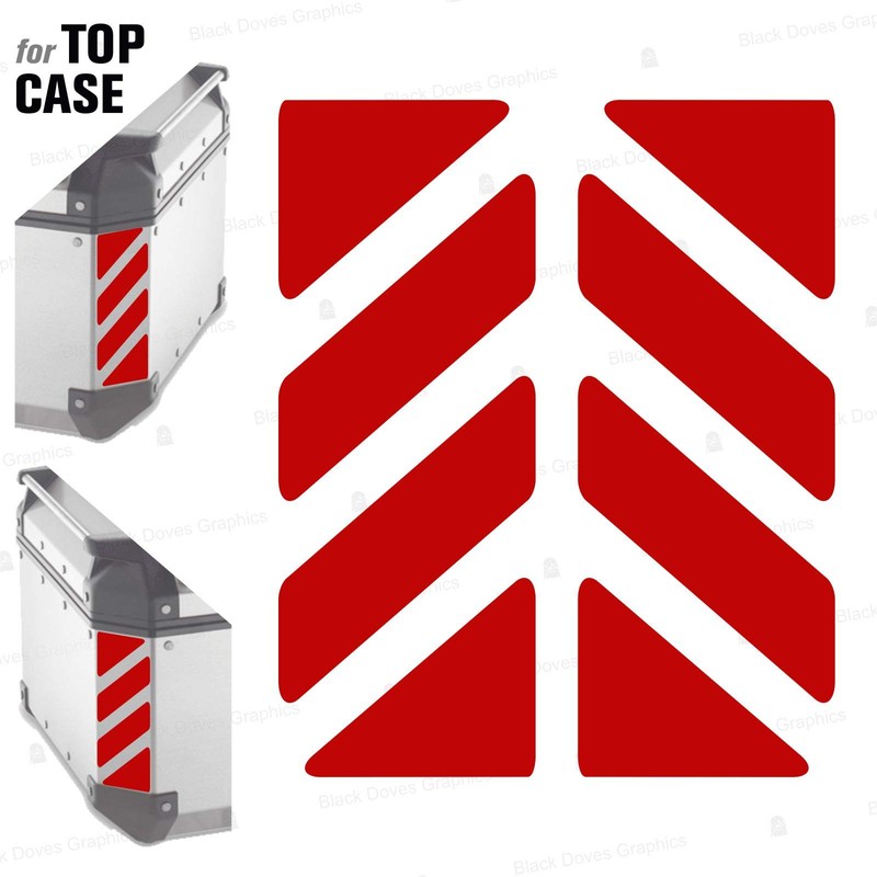 2pcs Reflective STICKERS compatible with GIVI Trekker Outback TOP CASE