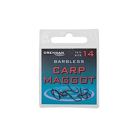 Drennan Barbless Carp Maggot Hooks to Nylon: 12