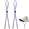 2Pcs Windproof Rope for Hat, Flexible Adjustable Hat Strap Removable