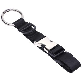 Wisdompro Add a Bag Luggage Strap Jacket Gripper, Baggage Suitcase Belts Travel Accessories with Luggage Hook - Make Your Hands Free, Easy to Carry Your Extra Bags - Black