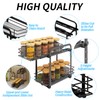 BOIVSHI Spice Rack Organizer for Cabinet, 2 Tier Pull Out