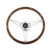 14'' Classic Riveted wooden steering wheel with 6 bolt and