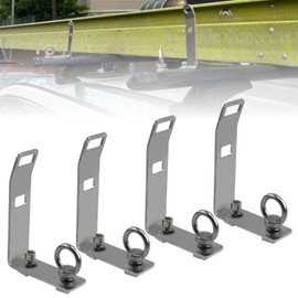 RYANSTAR RACING 4-Pack Load Stops Replacement T-Slot Truck Cross Bars - 304 Stainless Steel with Black Coating - Roof Rack Accessories for Ladders, Firewood, Skis, Kayaks, Surfboards