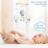 Swecomze Baby Wind Crib Chime with Felt Balls, 3D Clouds,