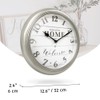 Presentime & Co. 12.6" Illuminated Farmhouse Wall Clock, Silent Battery
