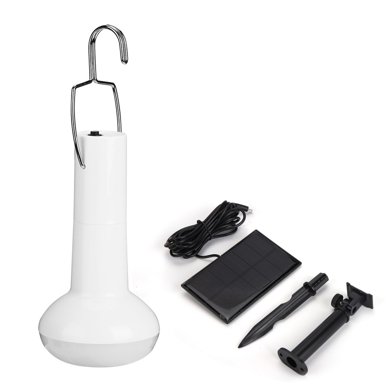 Solar Panel Powered Light Bulb Movable Charging Emergency Lamp for