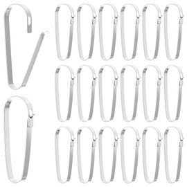 Lnngub 20 Pcs Real Estate Sign Clips,Stainless Steel Real Estate Sign Rider Clips Sign Holder Clip Metal Sign Hooks for Hanging Posts Open House Plaque Signs