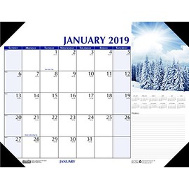 House of Doolittle 2019 Monthly Desk Pad Calendar, Earthscape, 22 x 17 Inches, January - December (HOD147-19)