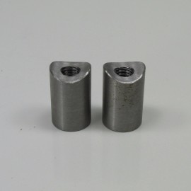 Billet Proof Designs 3/8"-16 Coped Threaded Steel Bungs PAIR for 1" - 1.25" OD Tubing DIY Fabrication