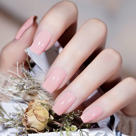 VENALISA 15ml Baby Pink Gel Nail Polish, Light Pink Gel Polish Nude Pink Color Spring Summer Soak Off UV LED Nail Gel Polish Nail Art Starter Manicure Salon DIY at Home, 0.53 OZ