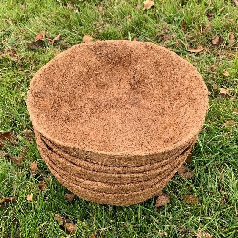 Selections Pack of 5 Round Coco Garden Hanging Basket Planter