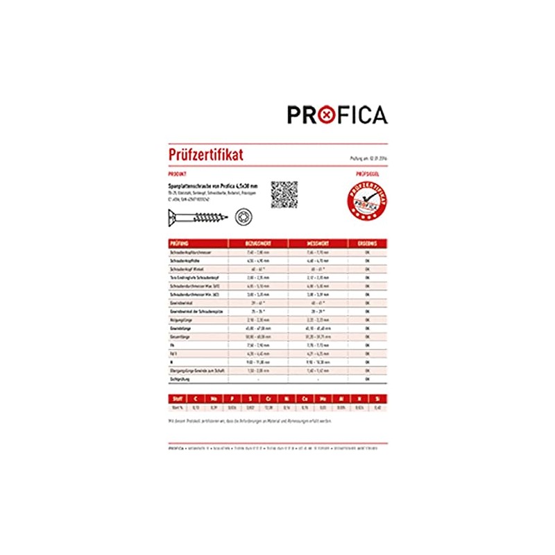 Profica® Chipboard Screws Stainless Steel - Partial Thread Torx -