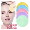 Pack 12 Esponjas Faciales de Celulosa Suave Comprimida Amarillas