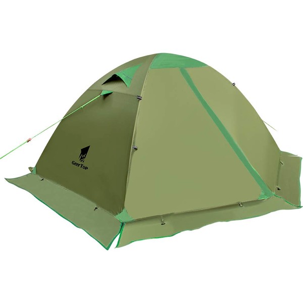 GEERTOP Camping Tent for 2 Person 4 Season Backpacking Tent Double Layer Waterproof for Outdoor Hunting, Hiking, Climbing, Travel - Easy Set Up