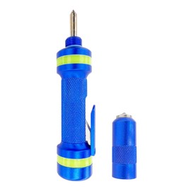 Allelic Window Breaker Seatbelt Cutter, Window Breaker Tool, Spring Loaded Window Breaker,Made of Metal, Glass Breaker and Seatbelt Cutter for Land &Underwater (Blue)