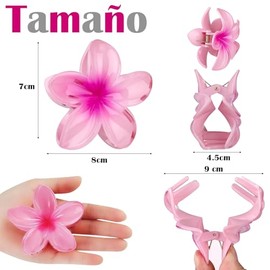 8 Piezas Pinzas de Flores para Mujer,Pinzas Pelo para Mujer,Accesorios para Cabello Hawaiano,Plumeria Hawaiana para Cabello Grueso,Opciones de Regalo