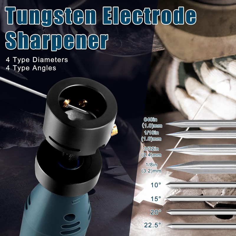 Tungsten Electrode Sharpener Grinder For TIG welding,4 Sizes 4 Angles