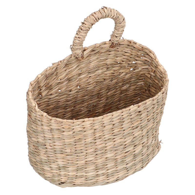 Hanging Basket Seagrass Woven Wall Hanging Storage Basket Organizer for