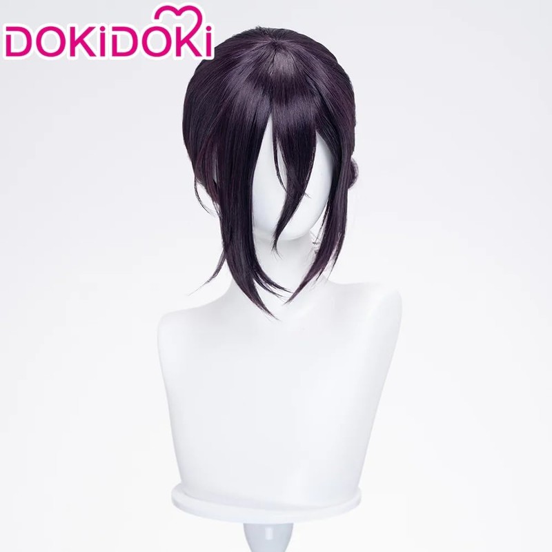 KIRA KIRA Anime Cosplay Wig Women 35cm Deep Purple Ponytail
